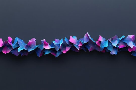 Abstract blue pink geometric shapes line.