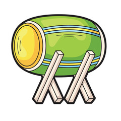 drum on wooden supports suitable for music or percussion related designs. Perfect for music stores or drum enthusiasts