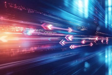 An illustration highlighting swift data movement in the digital realm.