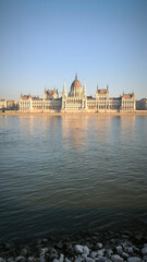 Fototapeta premium Hungary's Parliament building in Budapest by the Danube river