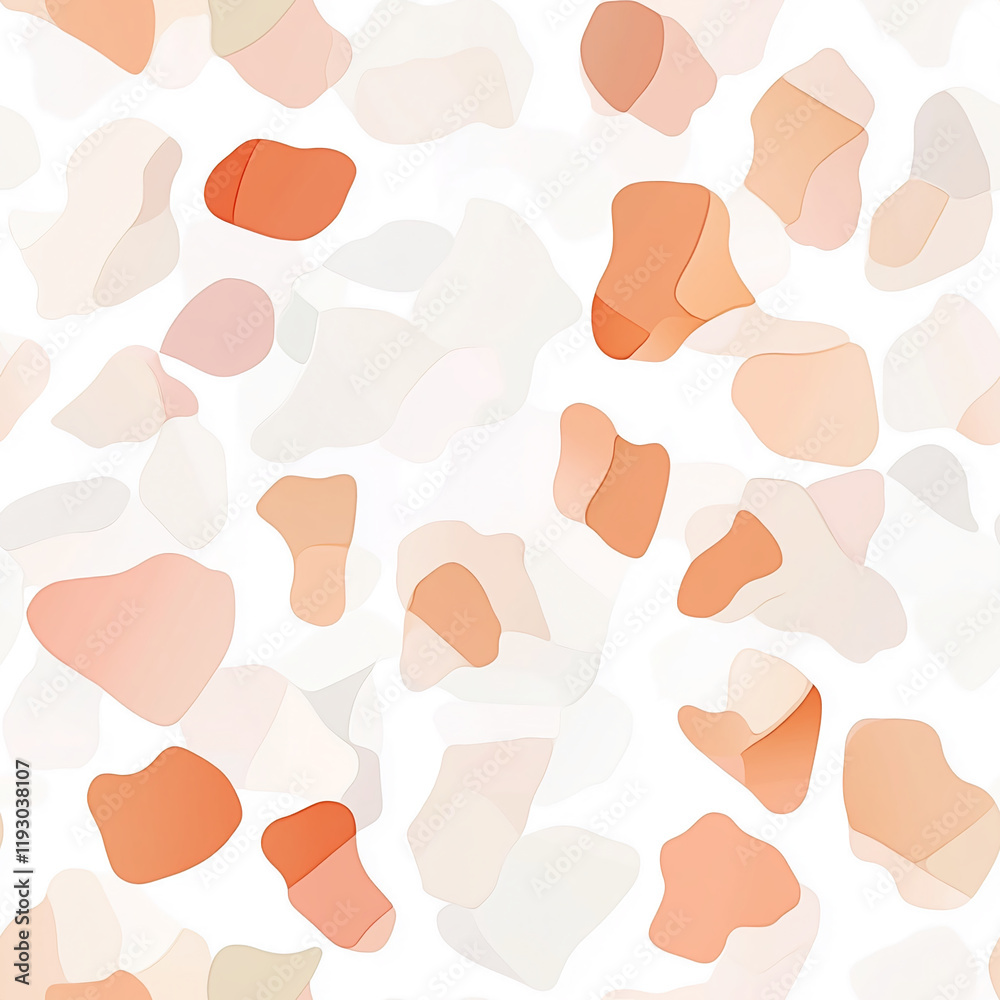 Aufkleber Abstract overlapping pastel shapes pattern with soft texture