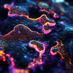 Fototapeta premium Depicting the vibrant representation of melanoma through skin cells.