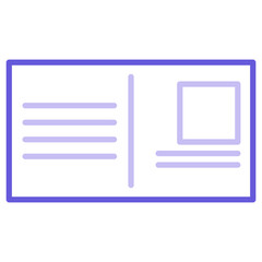 Fototapeta premium Postcard Icon