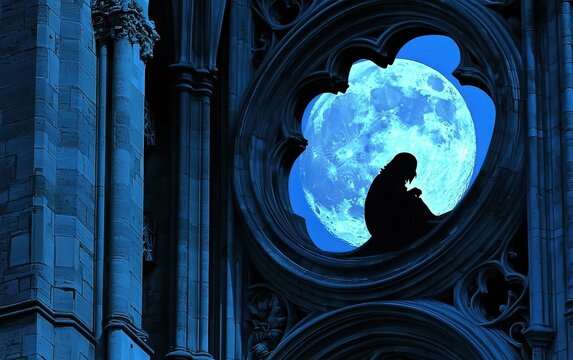 A mysterious hunchback watches from Notre Dame's bell tower.