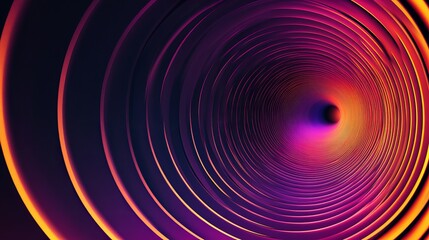 Abstract Swirling Tunnel of Light and Color