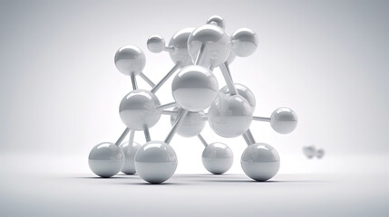 Chemical Atom In White Color White Background