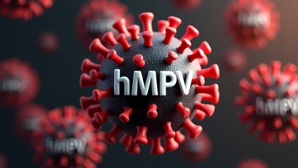 3D Render of Human Metapneumovirus (hMPV), Medical and Scientific Visualization Human Metapneumovirus (HMPV)
