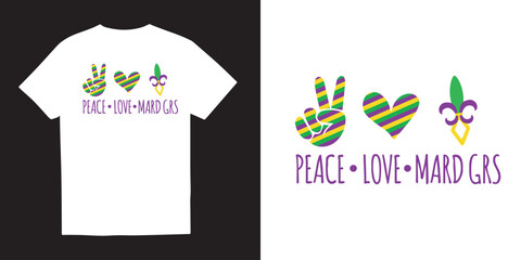 Peace love mardi gras tshirt design, Mardi Gras svg design,Happy Mardi Gras svg, Fleur De Lis svg, Mardi Gras Coquette Bow png, Hand Drawn design, Brushstroke Mardi Gras
