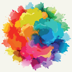 vibrant watercolor design, labeled vector art illustration.