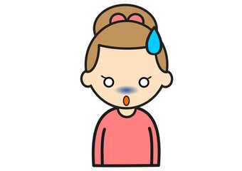 ショックをうける女の子