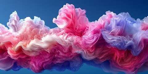 Obraz premium Abstract pink, blue, white cloudscape. Digital art background