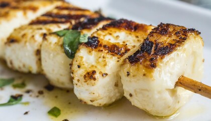 A Slice of the Mediterranean in a Grilled Halloumi Skewer