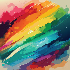 Fototapeta premium vibrant watercolor design, labeled vector art illustration.