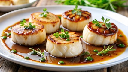 Delicious Seared Scallops with Herb Butter Sauce for a Gourmet Seafood Experience