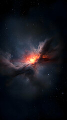 Fototapeta premium Colorful cosmic nebula illuminated by stars in deep space
