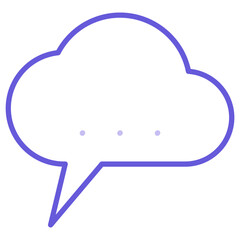 Cloud Message Icon