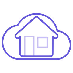 Cloud House Icon