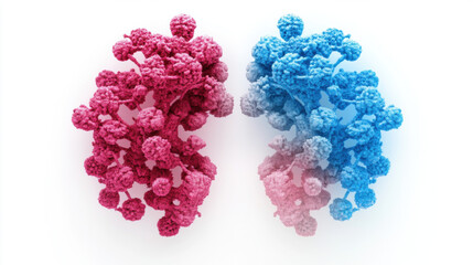 Endocrine Disorders, 3D visualization depicting androgen insensitivity syndrome with high fidelity, showcasing detailed graphics in a vibrant format for educational purposes.