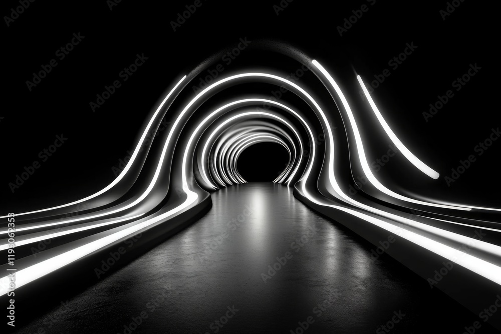 Aufkleber a minimalist depiction of uv light beams highlighting glowing objects, with simple white lines and n