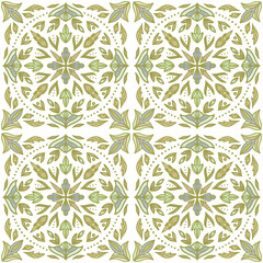 Decorative seamless pattern.  A pattern of tiles
