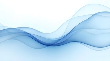 Sophisticated Curved Blue Wave on White – Elegant Background for Business Flyers and Formal Templates