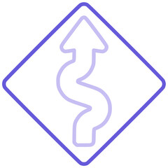 Zig Zag Road Icon