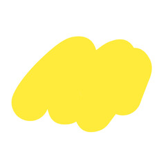 Hand drawn yellow highlight marker line for text