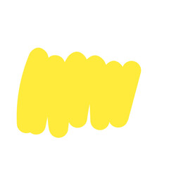 Hand drawn yellow highlight marker line for text