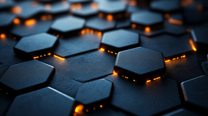 Obraz premium Dynamic Abstract Business Background With Hexagonal Patterns