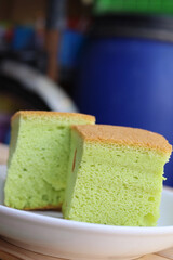 Close up of sponge cake