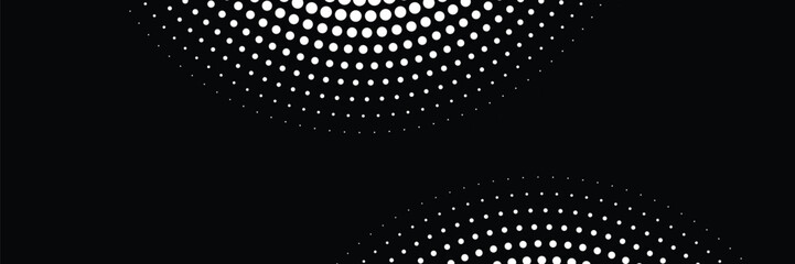 Abstract halftone wave dots background. Futuristic twisted grunge pattern, dots, circles. Vector modern optical pop art texture for posters, business cards and etc