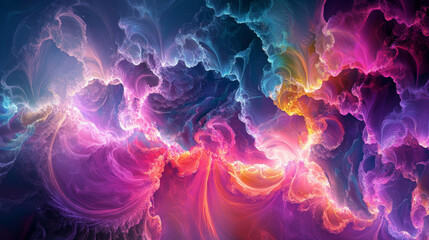 Colorful Abstract Cosmic Swirl Design With Vibrant Hues and Textures