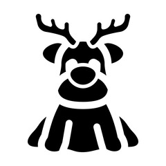 deer black solid icon
