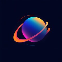 a modern gradient logo of a globe