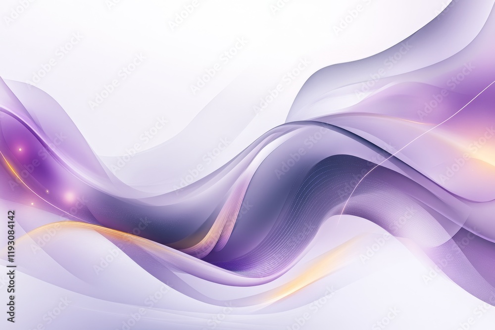 Aufkleber An abstract design of UV rays penetrating through clouds, rendered in simple wavy lines and subtle purple hues