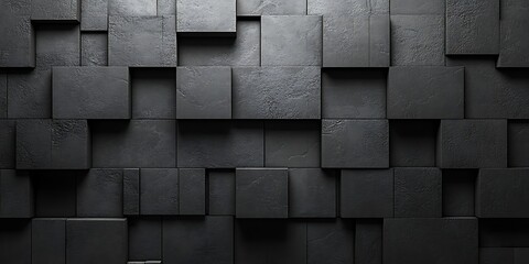 Dark gray cubic texture background.  Abstract 3D design