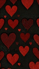seamless background with hearts