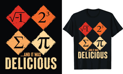 Math Symbols Delicious Pi Day T-Shirt Design