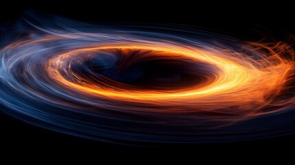 a celestial spiral into an event horizon of a black hole