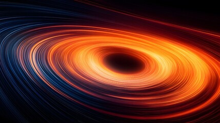 a celestial spiral into an event horizon of a black hole