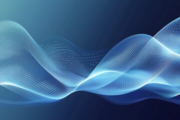 Abstract Blue Wave Design with Dotted Lines