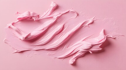 Obraz premium Pink Cream Swirls on a Pink Background