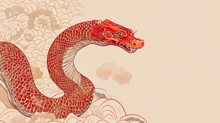 Obraz premium chinese new year vector design cards. 2025 year of the snake. lunar new year concept.