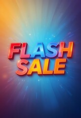 Flash Sale Announcement Colorful Text Design