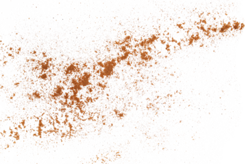 Garam masala ground flying, minced spice blend, isolated on white, side view