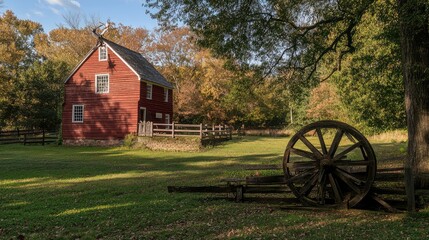 Fototapeta premium old red barn