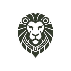 Stylized Lion Head Design for Business Logo or Brand Identity Minimalist Concept