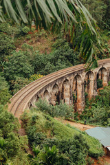 View of the Nine Arches Bridge in Ella, Sri Lanka