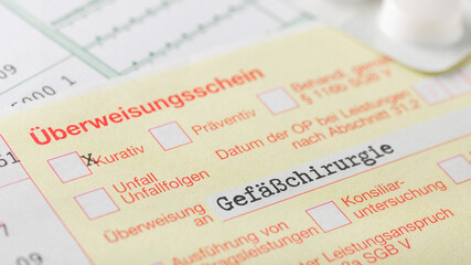 Überweisungsschein Gefäßchirurgie