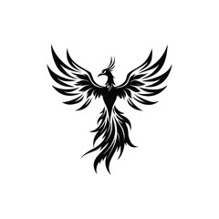 Obraz premium Phoenix Mythology Bird Vector Illustration Design